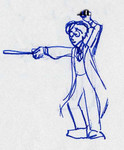 A quick sketch of Harry preparing to duel