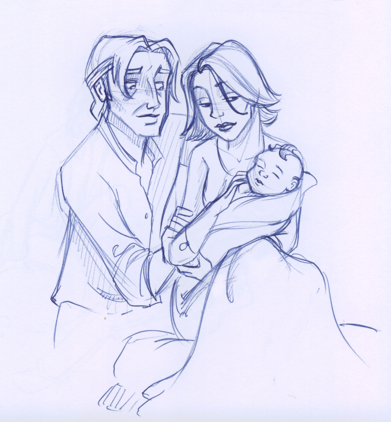 Lupin visits Shell Cottage with the news that Tonks has had her baby.