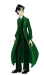Mrs. Weasley picks emerald-green dress robes to enhance his eye color