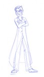 A sketch of Ron in his dress robes for the Yule Ball