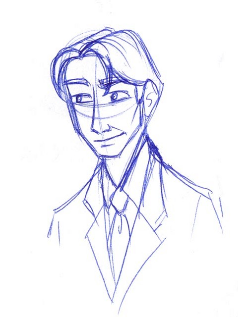 Young and handsome, Tom Riddle appears in a suit at Hepzibah Smith's house