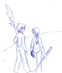 Harry and Ginny walk toward the castle after a Quidditch practice