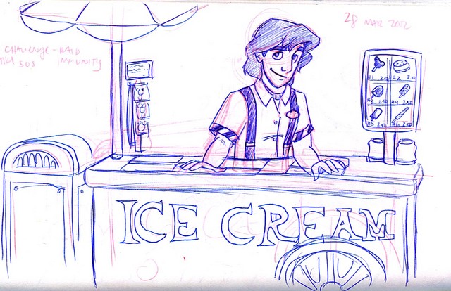 Aladdin takes his turn in the College Program, selling ice cream at Walt Disney World