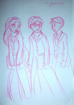 An early drawing of the trio