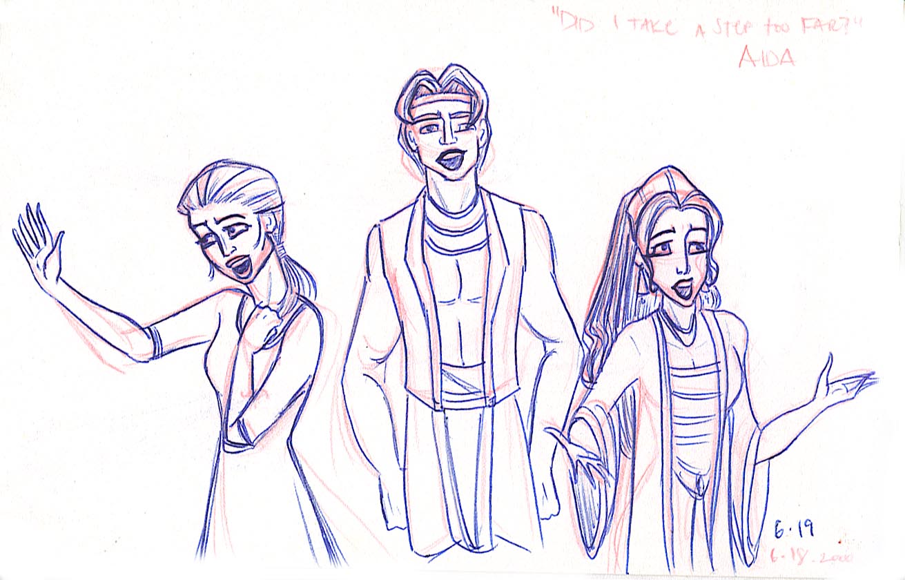 Aida, Radames and Amneris sing of their situation