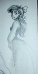 A sketch of Ariel, done while trying to pass the time in a figure drawing class